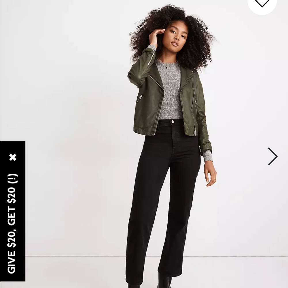 Madewell Petite slim wide leg jeans in lunar wash - 27